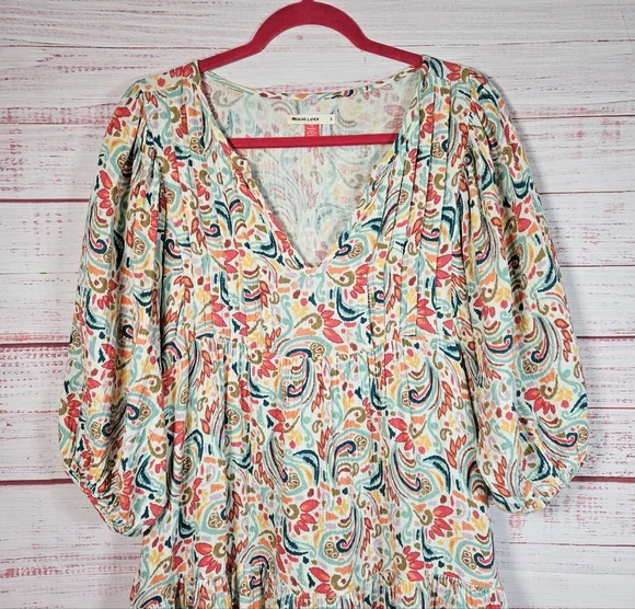 Marine Layer Scarlett Paisley Print Dress - Picture 3 of 16